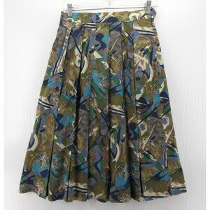 VINTAGE Geiger Skirt 38 Wool A-Line Abstract Brushstroke 90s US 6